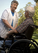 A volunteer with Hospice of the Valley